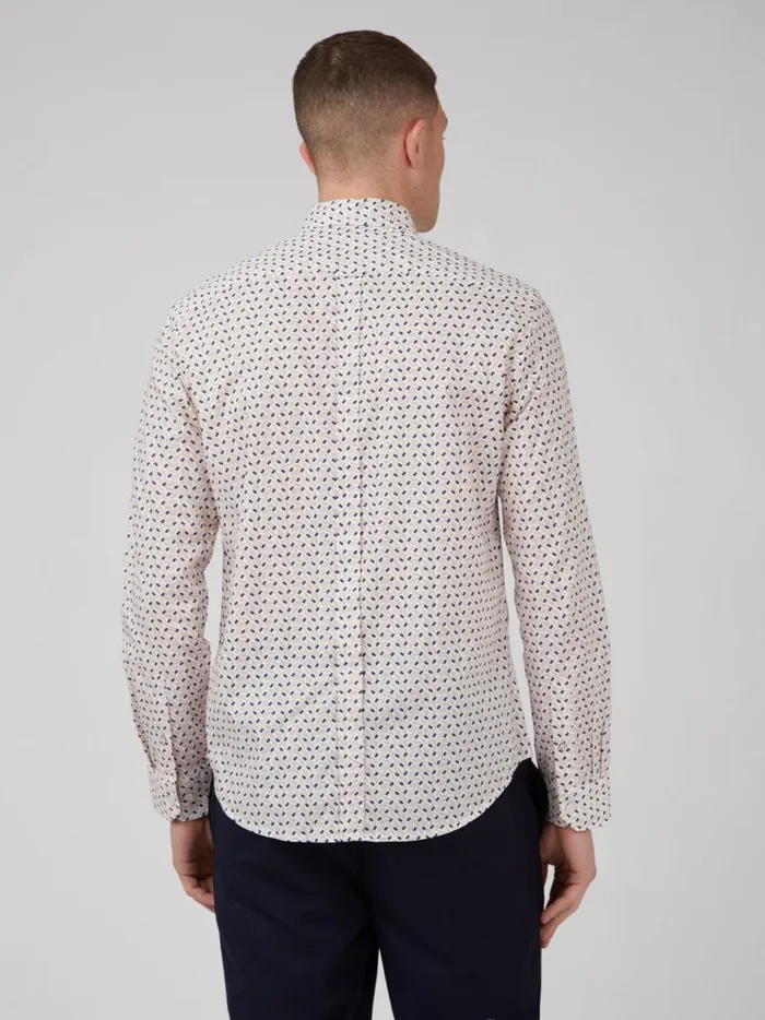Ben Sherman Long Sleeve Shirts Men Mod Dash Print LongSleeve Shirt Ben Sherman Long Sleeve Shirts Men Mod Dash Print LongSleeve Shirt