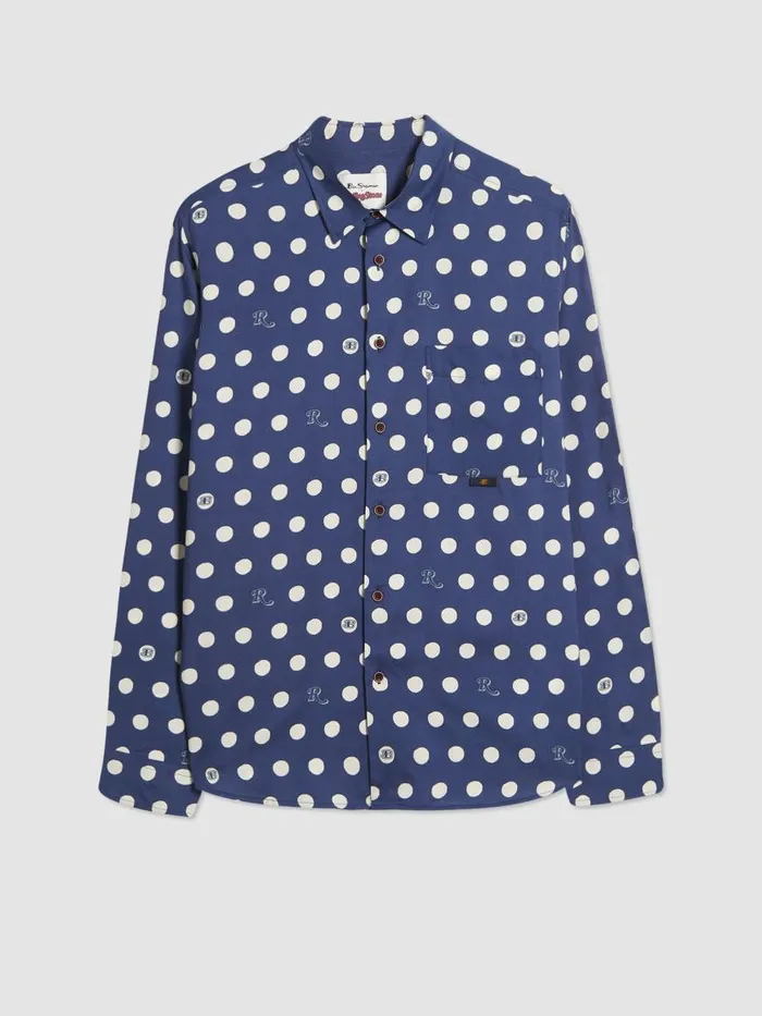 Ben Sherman Long Sleeve Shirts Men Rolling Stone Spotted Logo Shirt Ben Sherman Long Sleeve Shirts Men Rolling Stone Spotted Logo Shirt