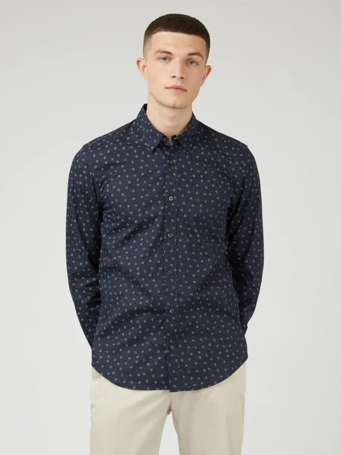 Ben Sherman Long Sleeve Shirts Men Scattered Spot Print LongSleeve Shirt Ben Sherman Long Sleeve Shirts Men Scattered Spot Print LongSleeve Shirt
