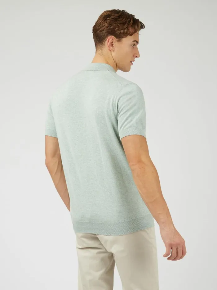 Ben Sherman Mod Knit Polos Men Signature Knit Polo 8211 Dusky Blue Ben Sherman Mod Knit Polos Men Signature Knit Polo 8211 Dusky Blue