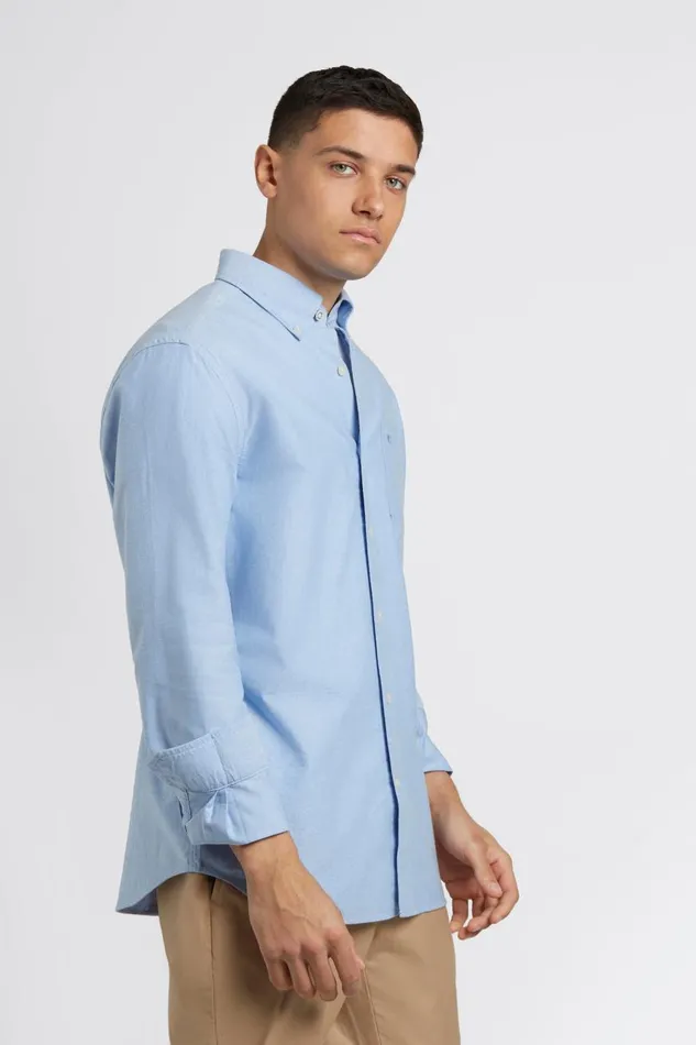 Ben Sherman Oxford Shirts Men Brighton Oxford Organic Shirt 8211 Pale Blue