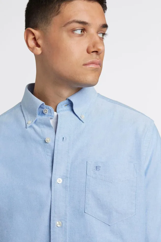 Ben Sherman Oxford Shirts Men Brighton Oxford Organic Shirt 8211 Pale Blue