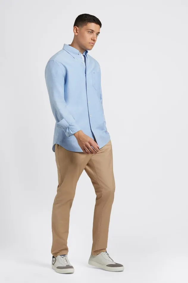 Ben Sherman Oxford Shirts Men Brighton Oxford Organic Shirt 8211 Pale Blue