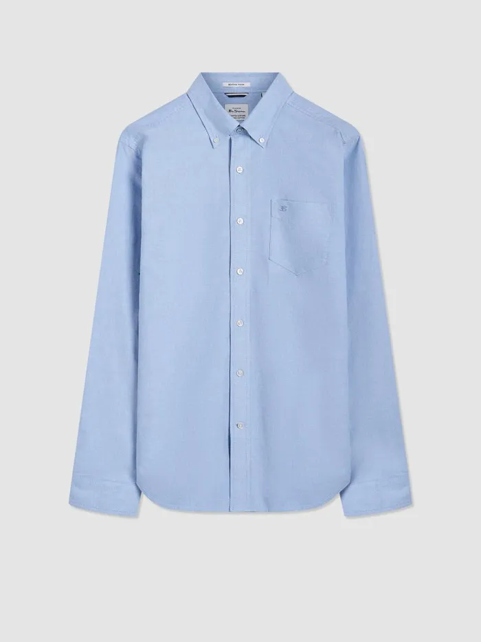 Ben Sherman Oxford Shirts Men Brighton Oxford Organic Shirt 8211 Pale Blue