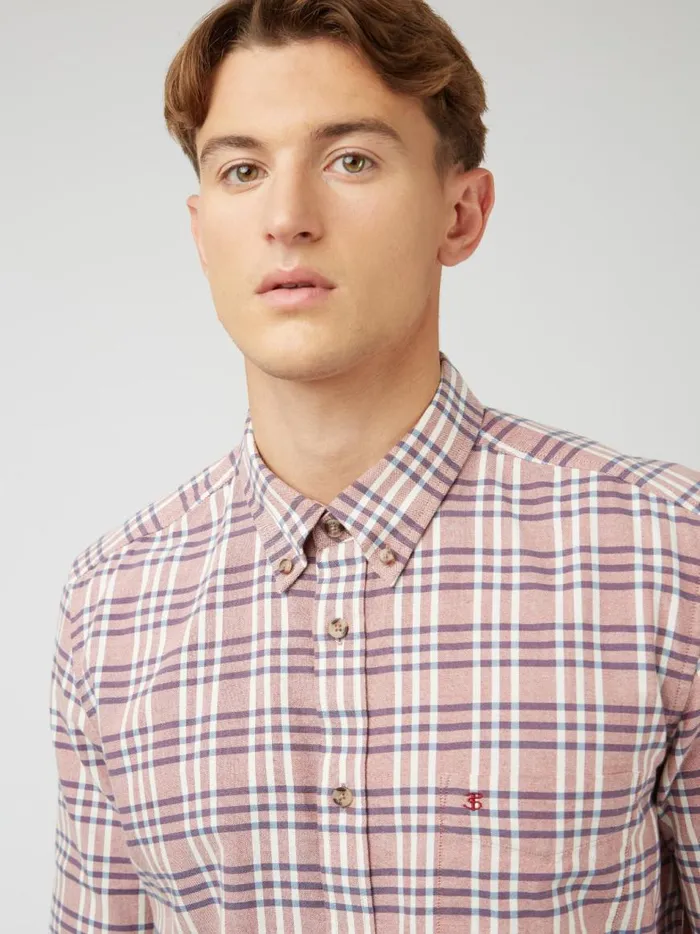 Ben Sherman Oxford Shirts Men Classic Oxford Check LongSleeve Shirt