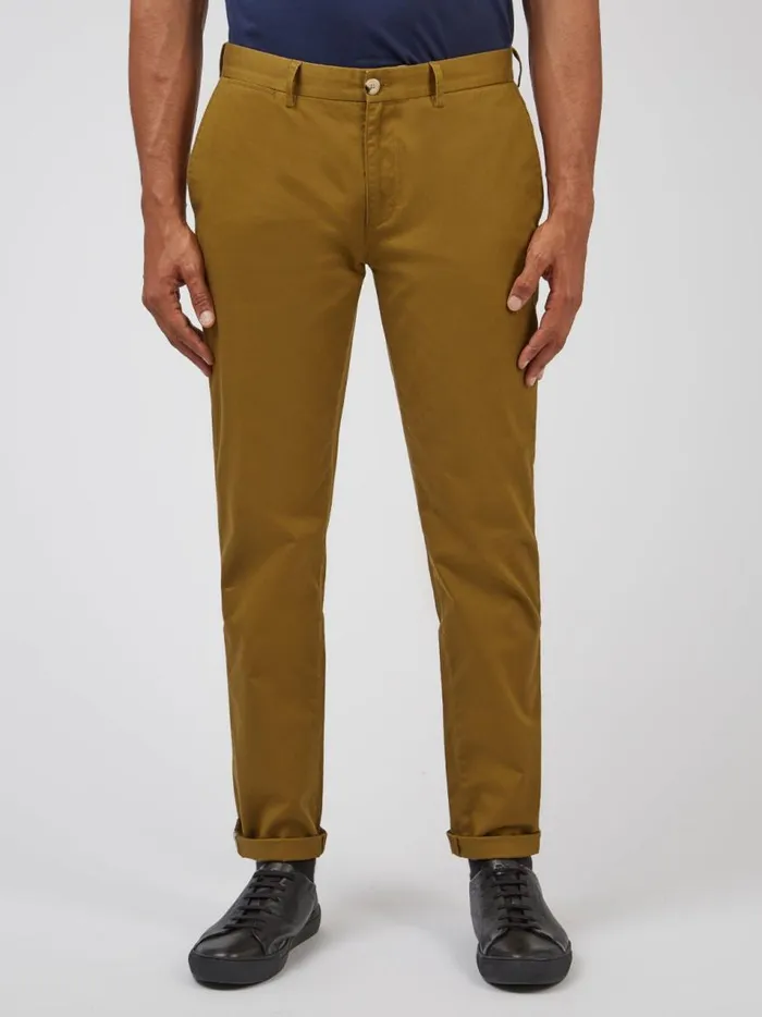 Ben Sherman Pants and Chinos Men Signature Slim Stretch Chino Pant 8211 Bronze