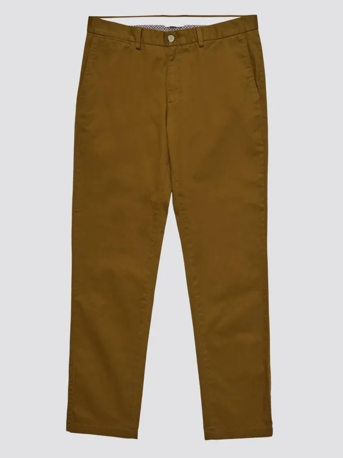 Ben Sherman Pants and Chinos Men Signature Slim Stretch Chino Pant 8211 Bronze