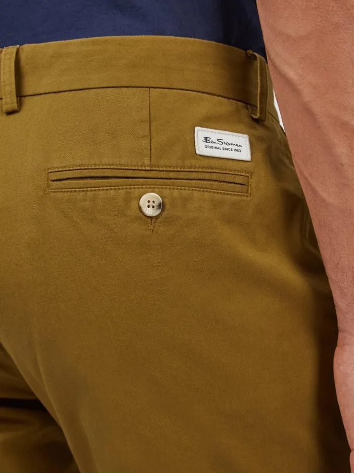 Ben Sherman Pants and Chinos Men Signature Slim Stretch Chino Pant 8211 Bronze