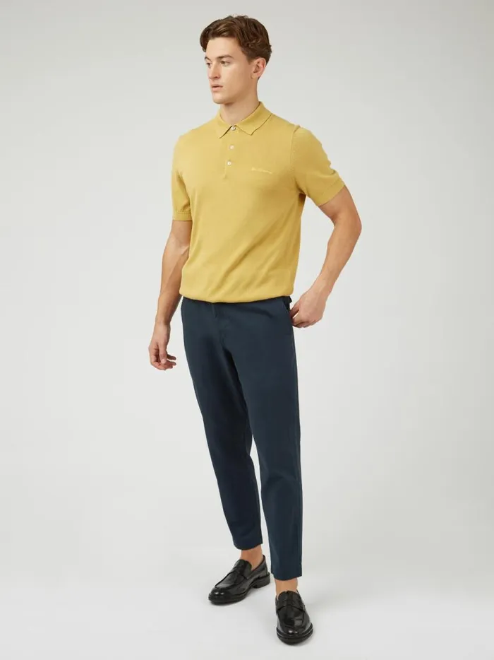 Ben Sherman Pants and Chinos Men Signature Slim Taper Linen Trousers 8211 Midnight