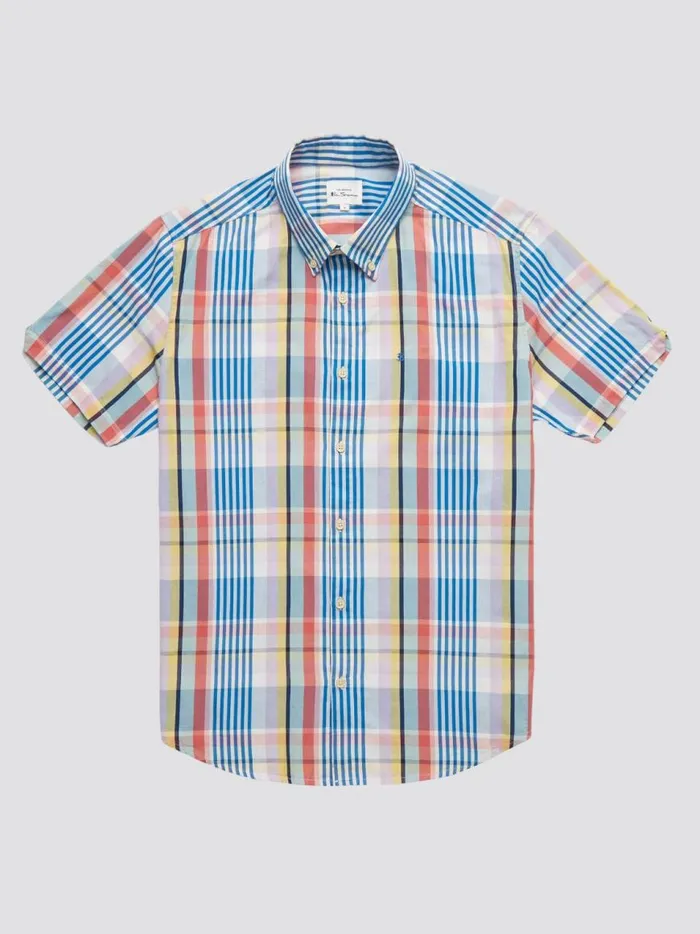 Ben Sherman Short Sleeve Shirts Men Multicolour Check ShortSleeve Shirt Ben Sherman Short Sleeve Shirts Men Multicolour Check ShortSleeve Shirt