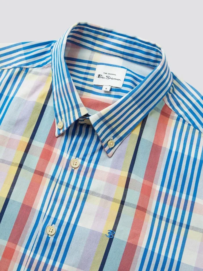 Ben Sherman Short Sleeve Shirts Men Multicolour Check ShortSleeve Shirt Ben Sherman Short Sleeve Shirts Men Multicolour Check ShortSleeve Shirt