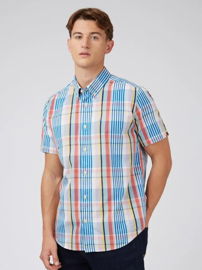 Ben Sherman Short Sleeve Shirts Men Multicolour Check ShortSleeve Shirt Ben Sherman Short Sleeve Shirts Men Multicolour Check ShortSleeve Shirt