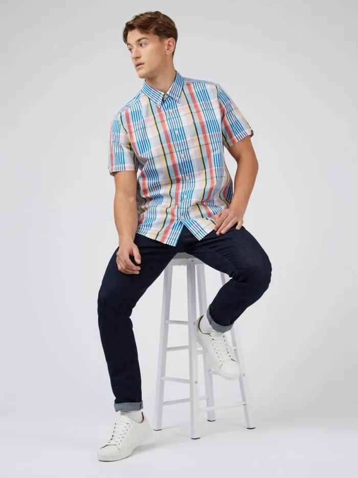 Ben Sherman Short Sleeve Shirts Men Multicolour Check ShortSleeve Shirt Ben Sherman Short Sleeve Shirts Men Multicolour Check ShortSleeve Shirt