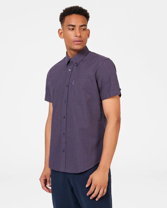 Ben Sherman Short Sleeve Shirts Men Signature Gingham ShortSleeve Shirt 8211 Plum Ben Sherman Short Sleeve Shirts Men Signature Gingham ShortSleeve Shirt 8211 Plum