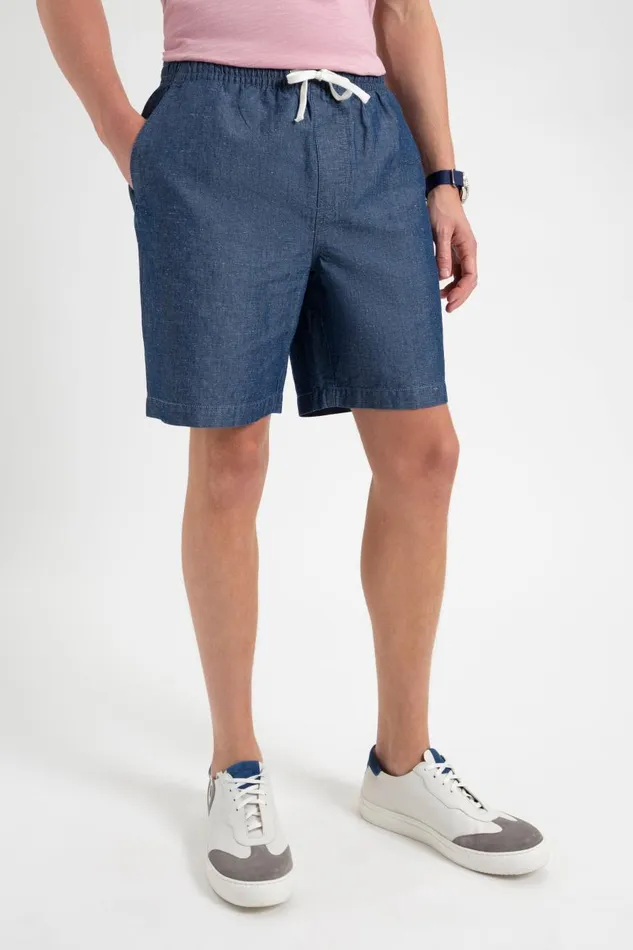 Ben Sherman Shorts Men Hastings Organic Chambray Chino Deck Short