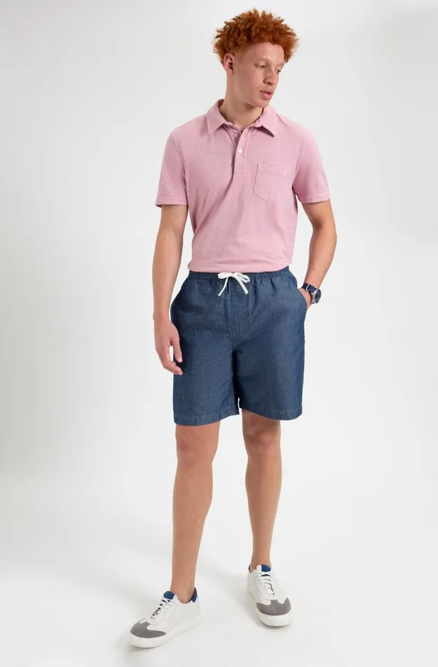 Ben Sherman Shorts Men Hastings Organic Chambray Chino Deck Short