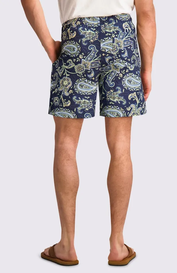 Ben Sherman Shorts Men Paisley Print Swim Trunks 8211 Navy