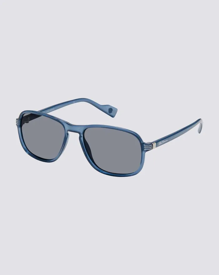 Ben Sherman Sunglasses Men Max Polarized EcoGreen Sunglasses 8211 Translucent Navy