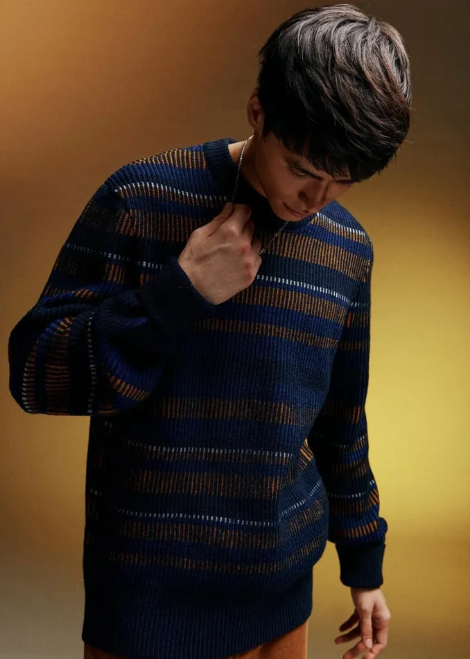 Ben Sherman Sweaters and Knits Men B By Stripe Knit Sweater