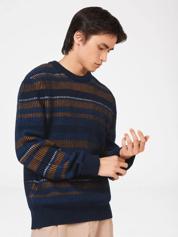 Ben Sherman Sweaters and Knits Men B By Stripe Knit Sweater Ben Sherman Sweaters and Knits Men B By Stripe Knit Sweater