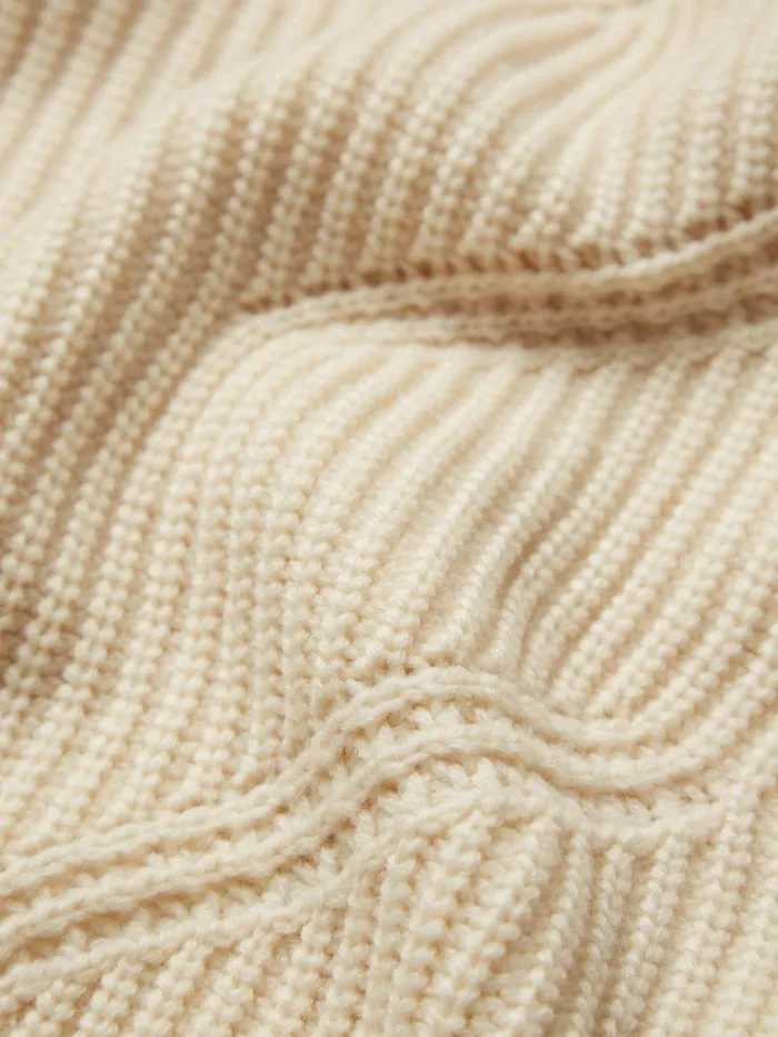 Ben Sherman Sweaters and Knits Men Chunky RollNeck Striped Sweater 8211 Ivory