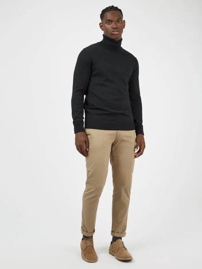 Ben Sherman Sweaters and Knits Men Signature Knit RollNeck Sweater 8211 Black