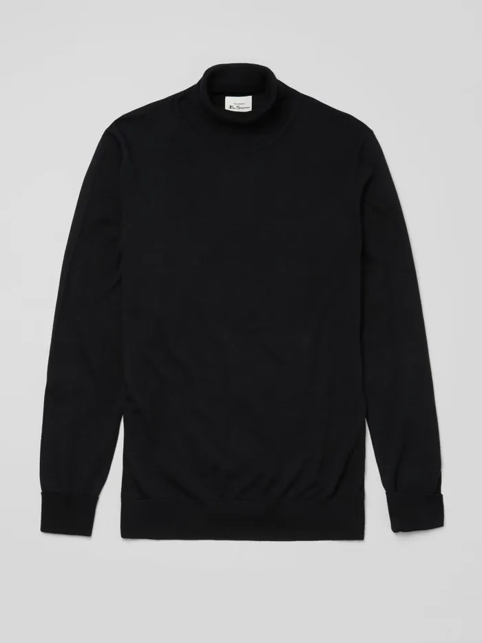 Ben Sherman Sweaters and Knits Men Signature Knit RollNeck Sweater 8211 Black