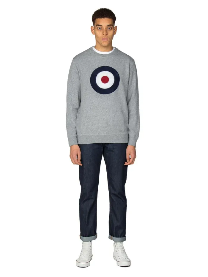 Ben Sherman Sweatshirts and Hoodies Men Applique Target Sweatshirt 8211 Grey