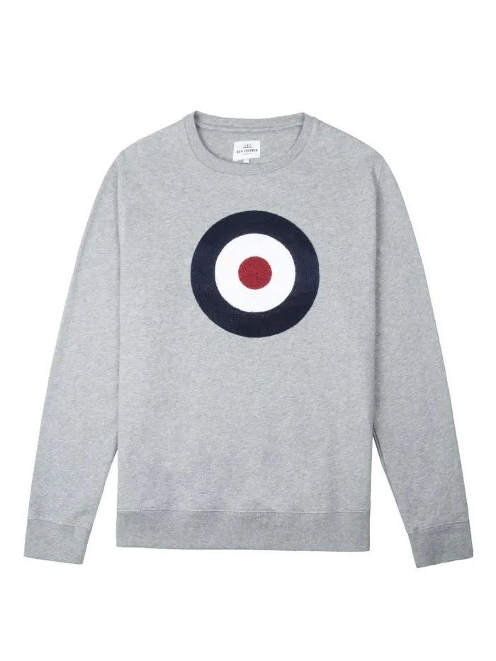 Ben Sherman Sweatshirts and Hoodies Men Applique Target Sweatshirt 8211 Grey