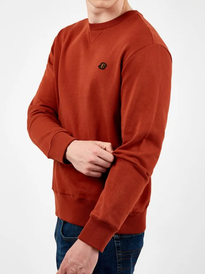 Ben Sherman Sweatshirts and Hoodies Men B By TricotLoopback Sweatshirt 8211 Burnt Orange