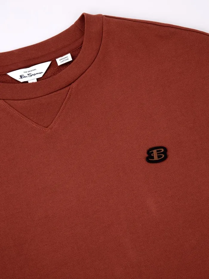 Ben Sherman Sweatshirts and Hoodies Men B By TricotLoopback Sweatshirt 8211 Burnt Orange