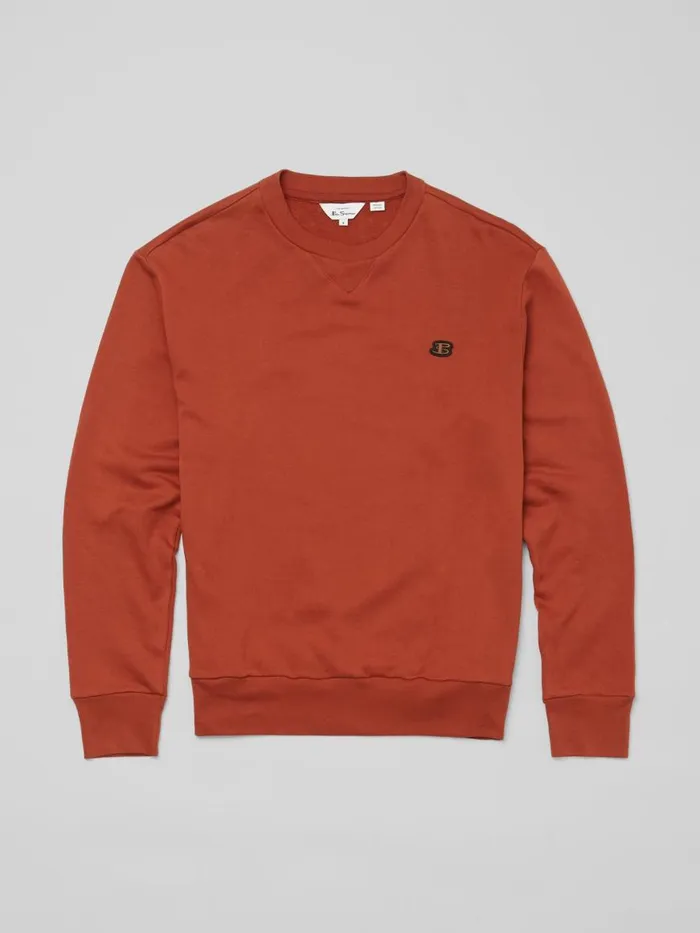 Ben Sherman Sweatshirts and Hoodies Men B By TricotLoopback Sweatshirt 8211 Burnt Orange