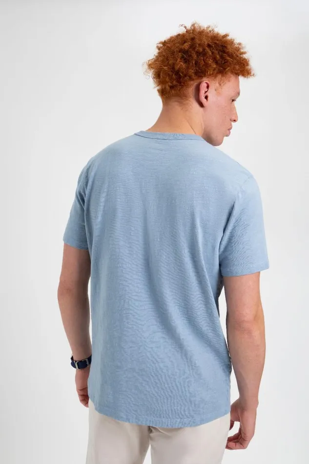 Ben Sherman TShirts and Graphic Tees Men Garment Dye Beatnik ShortSleeve TShirt 8211 Pale Blue