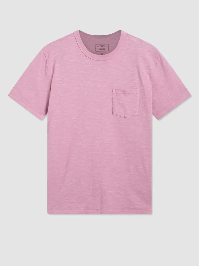 Ben Sherman TShirts and Graphic Tees Men Garment Dye Beatnik ShortSleeve TShirt 8211 Washed Pink