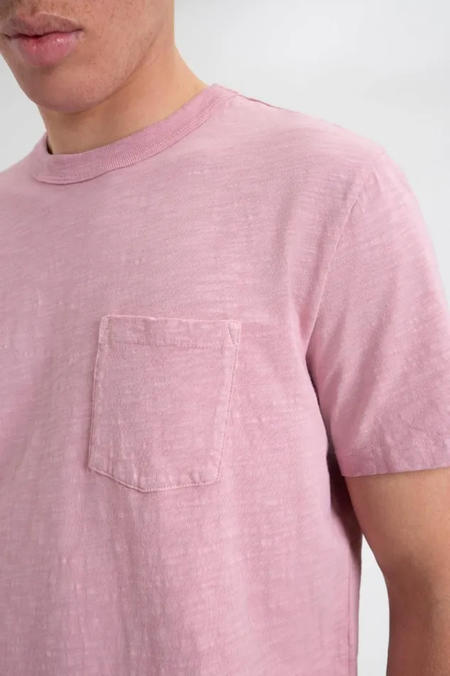 Ben Sherman TShirts and Graphic Tees Men Garment Dye Beatnik ShortSleeve TShirt 8211 Washed Pink