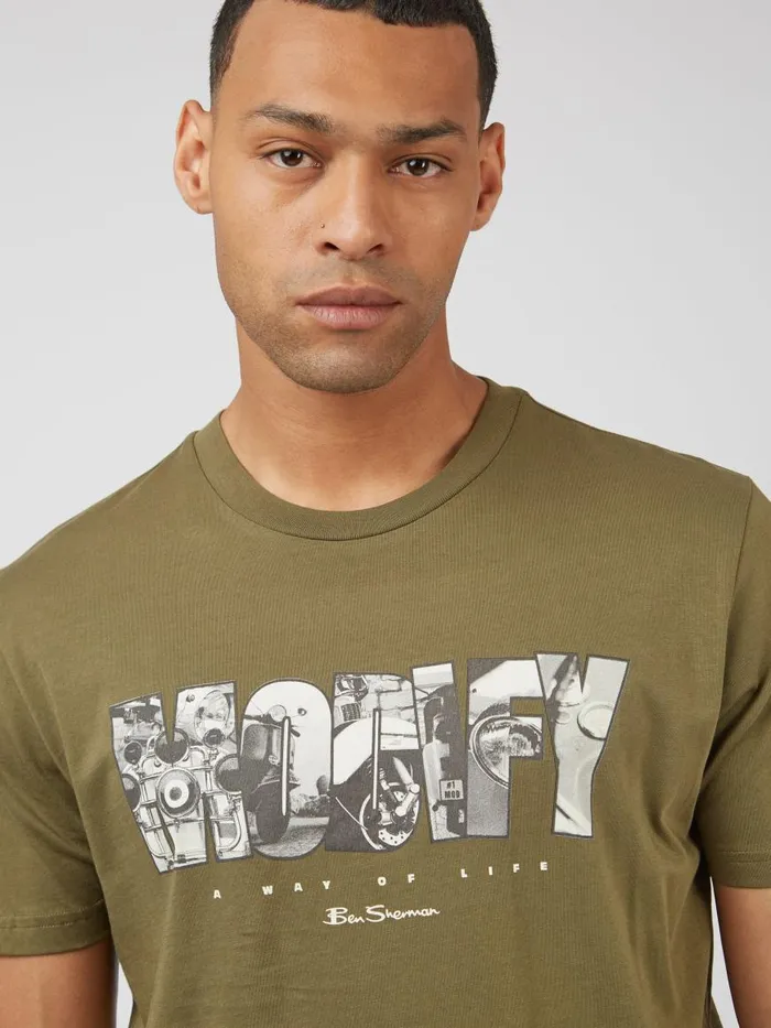 Ben Sherman TShirts and Graphic Tees Men Organic Jersey Culture Graphic Tee 8211 Camouflage