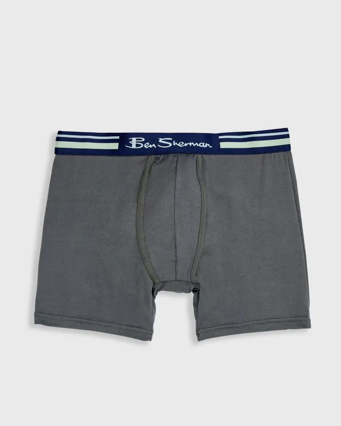 Ben Sherman Underwear Men 4Pack Microfiber Boxer Briefs 8211 BlueGreyBlack
