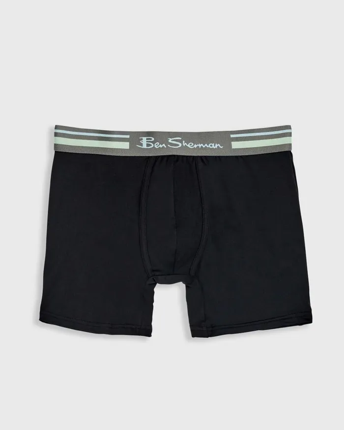 Ben Sherman Underwear Men 4Pack Microfiber Boxer Briefs 8211 BlueGreyBlack