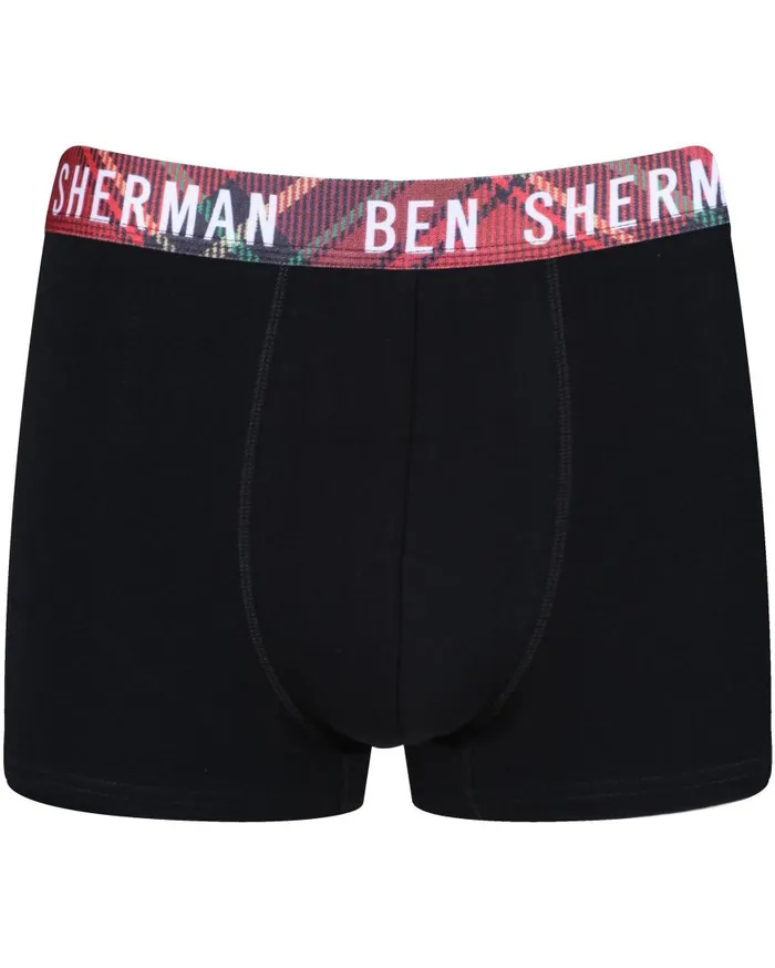 Ben Sherman Underwear Men Mason 3Pack Fitted NoFly BoxerBriefs 8211 Black
