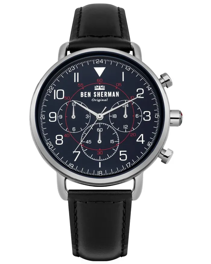 Ben Sherman Watches Men Portobello Military Watch 8211 BlackMatte BlueSilver
