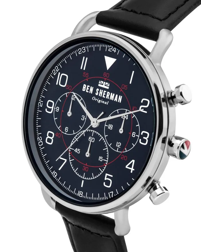 Ben Sherman Watches Men Portobello Military Watch 8211 BlackMatte BlueSilver