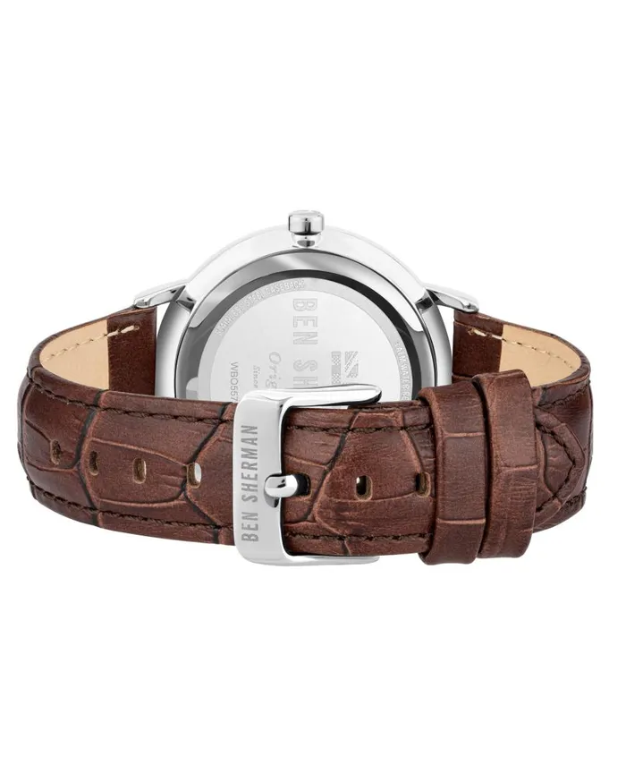 Ben Sherman Watches Men Portobello Professional Multi Watch 8211 BrownWhiteSilver