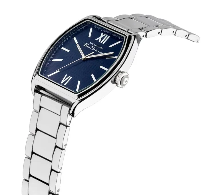 Ben Sherman Watches Men Stainless Steel Bracelet Watch 38mm 8211 SilverNavySilver Ben Sherman Watches Men Stainless Steel Bracelet Watch 38mm 8211 SilverNavySilver
