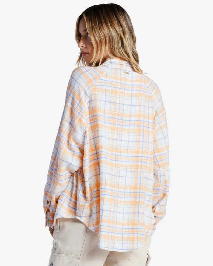 Best Time Long Sleeve Shirt Salt Crystal Women Billabong Tops