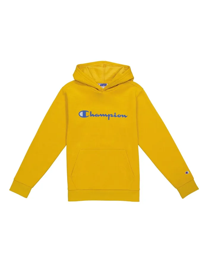 Big Kids039 Powerblend Hoodie Classic Script Logo Royal Gold Kids Champion Hoodies and Sweatshirts Big Kids039 Powerblend Hoodie Classic Script Logo Royal Gold Kids Champion Hoodies and Sweatshirts