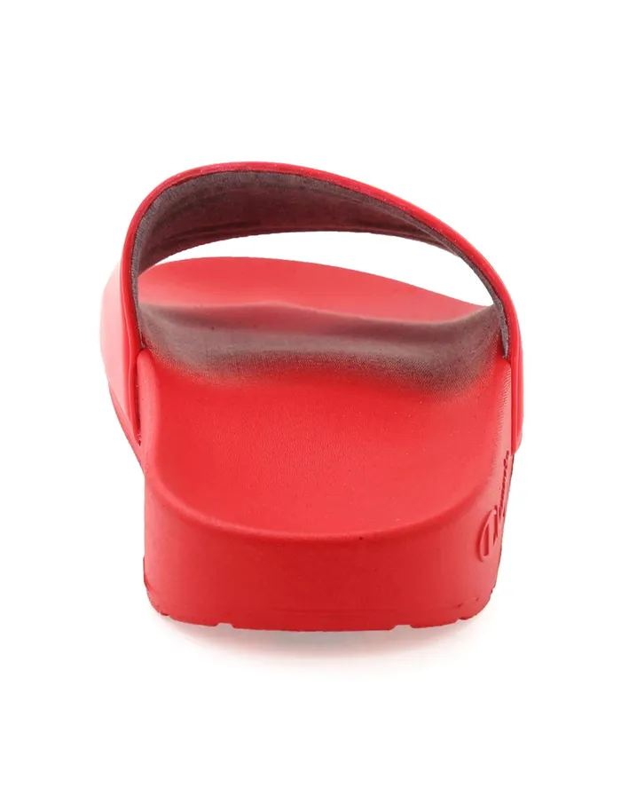 Big Kids039 Slide Sandals C Logo Red Kids Champion Lifestyle