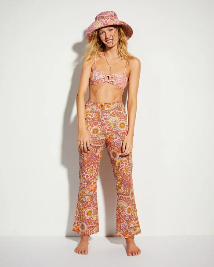 Billabong X Smiley So Trippy Linen Pants Multi Women Billabong Pants