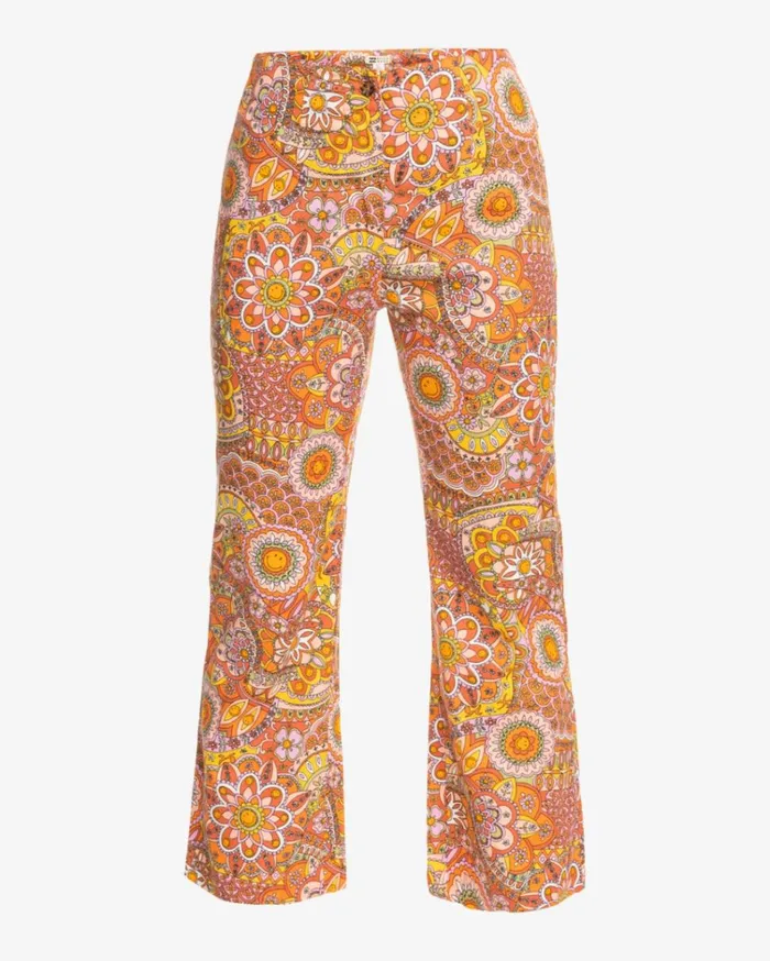 Billabong X Smiley So Trippy Linen Pants Multi Women Billabong Pants