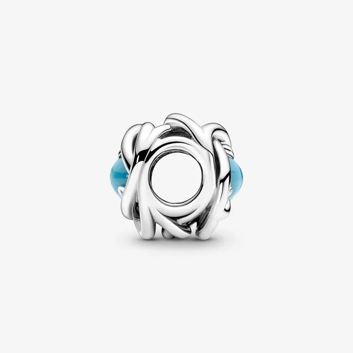 Birthstone Charms Women Pandora December Birthstone Eternity Circle Charm Turquoise