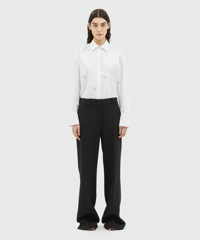 Black Tailored Palazzo Pants Women MSGM Pants And Shorts